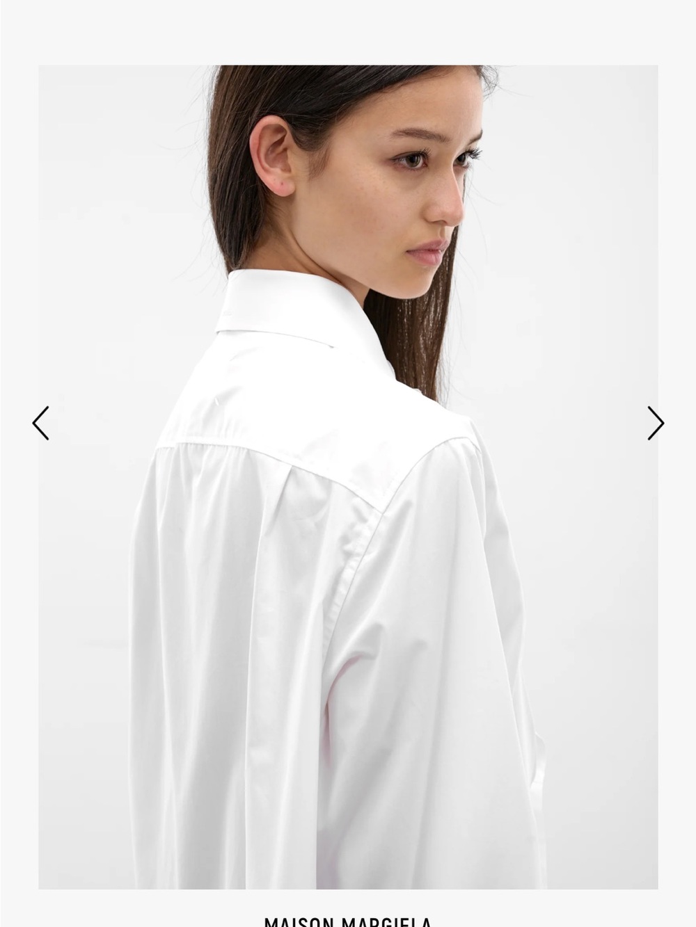 MAISON MARGIELA WHITE V-NECK COLLAR SHIRT - Picture 8 of 9